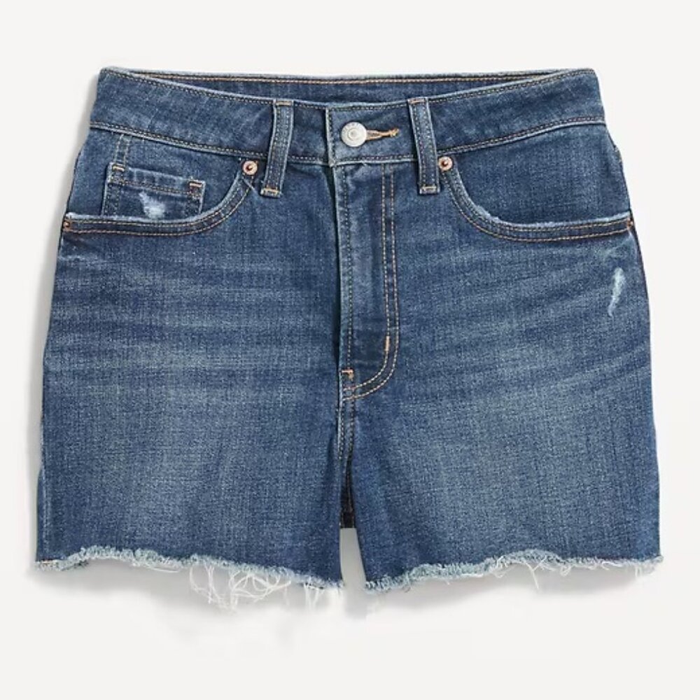 Old Navy High-Waisted OG Cutoff Jean Denim Shorts - 3" inseam - size 12